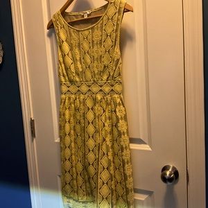 Sophie Max lace sundress Yellow lace dress size M